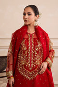 Maryum N Maria | Izara Formals | ZINA - MW40030 M Crimson Organza