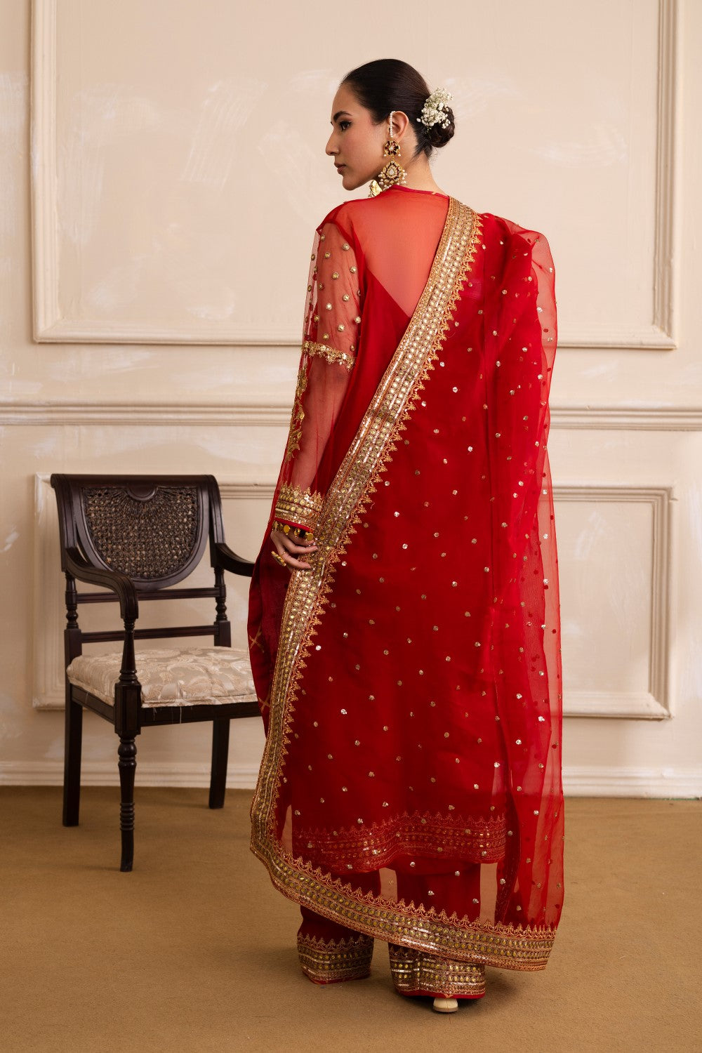 Maryum N Maria | Izara Formals | ZINA - MW40030 XS Crimson Organza